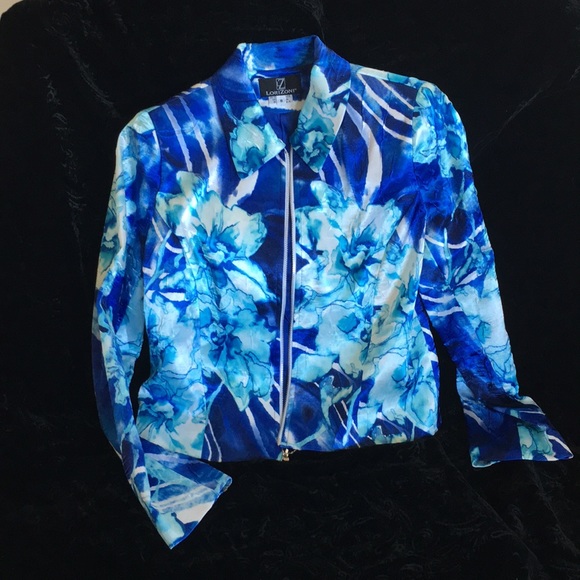 Lorizoni jacket blue water color made in USA 8 am - Picture 1 of 6